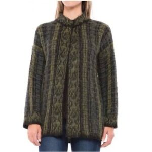 VTG Lineamaglia wool alpaca mohair blend open front sweater Anthropologie